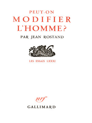 cover image of Peut-on modifier l'homme ?